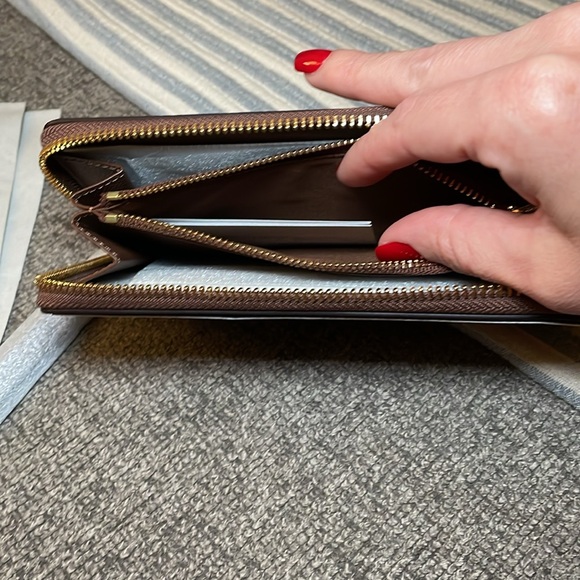 NWT Coach Acc Zip Wristlet Wallet Strap in Saddle 2
